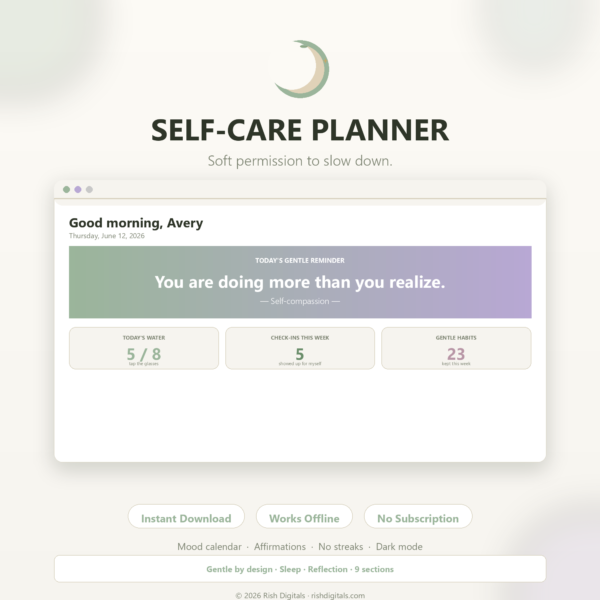 Self-Care Planner