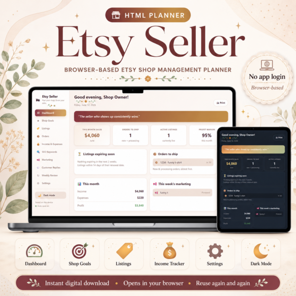 Etsy Seller Planner